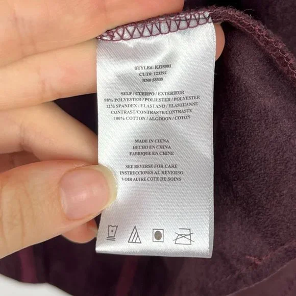 NWT Kut from the Kloth Tayanita Jacket Faux Vegan Suede Open Front Purple XL - Picture 5 of 5